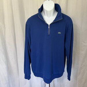 Lacoste Men's royal blue long sleeve 1/4 zip Sweater size 8 3XL